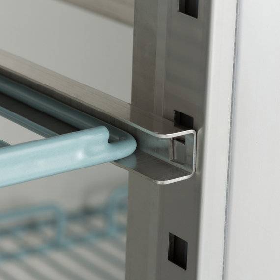 Maxima Gastro Kühlschrank - 700 l - 3 Einstellbare Regale (2/1 GN) - auf Rädern - Rostfreier Stahl