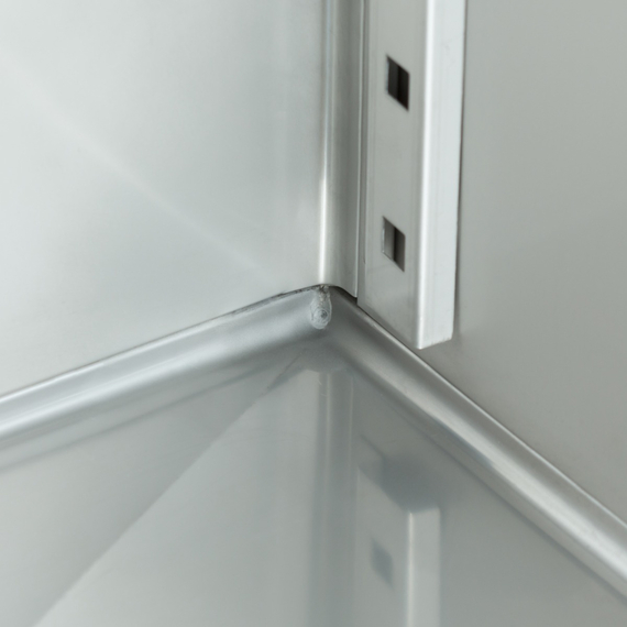 Maxima Gastro Kühlschrank - 700 l - 3 Einstellbare Regale (2/1 GN) - auf Rädern - Rostfreier Stahl