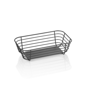 Was Germany GN Buffetkorb 1/4 STEELNEST, Höhe 8 cm, pulverbeschichtet, Metall