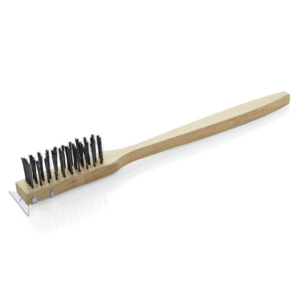 Was Germany Reinigungsbürste, mit Schaber, 50 cm, mit Stahlborsten 4 cm, Holz, Stahl