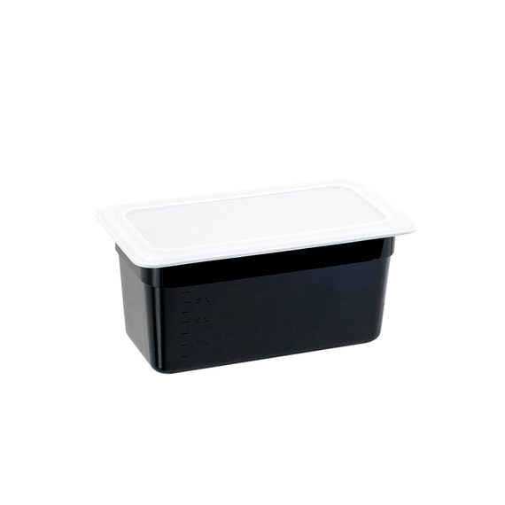 Stalgast Gastronormbehälter, Serie STANDARD, Polycarbonat, schwarz, GN 1/3 (150 mm)