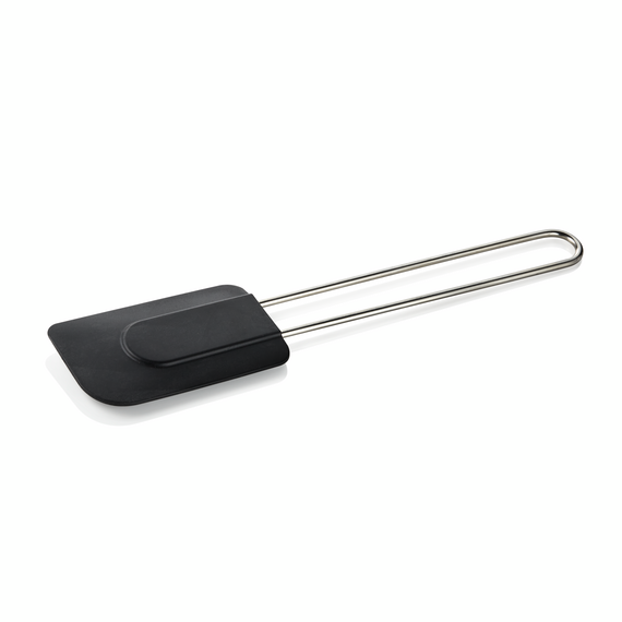 Was Germany Teigspatel mit Drahtgriff, 29 cm, schwarz, Silikon
