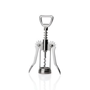 Essentials Hebelkorkenzieher mit Flaschenöffner, 17 cm, verchromt, Messing