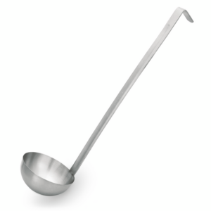 Essentials Schöpfkelle Set, Ø 6 cm, 26 cm, mit angepunktetem Hakenstiel, Set á 4 Stück, Chromnickelstahl