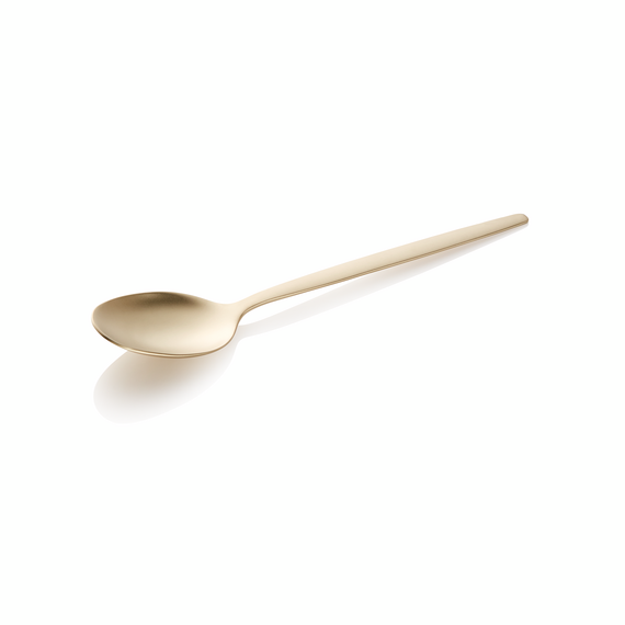 Alex Dessertlöffel Set CHAMPAGNE, mit champagner, matter PVD Beschichtung, 16 cm, Set á 12 Stück, Chromnickelstahl 18/10