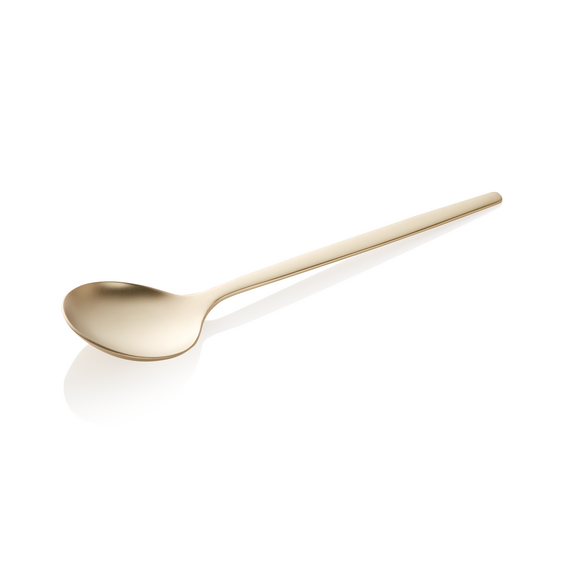 Alex Suppenlöffel Set CHAMPAGNE, mit champagner, matter PVD Beschichtung, 18 cm, Set á 12 Stück, Chromnickelstahl 18/10