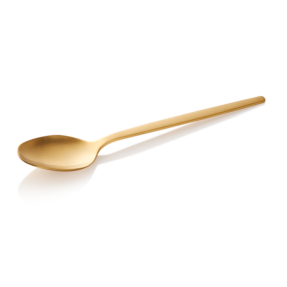 Alex Menülöffel Set GOLD, mit gold, matter PVD Beschichtung, 21 cm, Set á 12 Stück, Chromnickelstahl 18/10