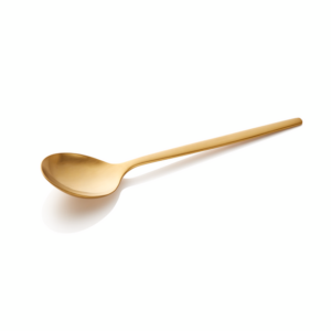 Alex Suppenlöffel Set GOLD, mit gold, matter PVD Beschichtung, 18 cm, Set á 12 Stück, Chromnickelstahl 18/10