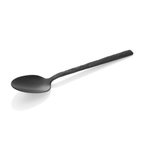 Was Germany Menülöffel Set SLATE, 20 cm, mit schwarzer PVD Beschichtung, Oberfläche in Schiefer-Optik, Set á 12 Stück, Chromnickelstahl 18/10