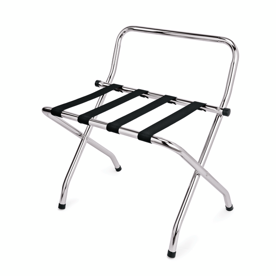 Was Germany Gepäckablage mit Wandschutz, 58,5 x 57 x 63/77,5 cm, verchromt, Nylon