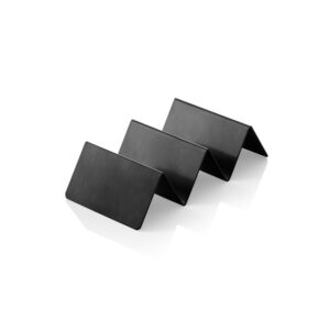 Was Germany Snackpresenter mit 2 Ablagen, 21 x 10 x 5 cm, schwarz, Edelstahl