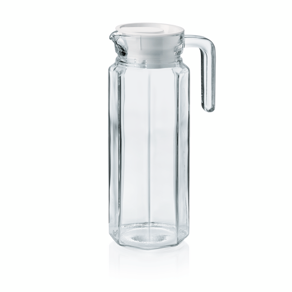 Was Germany Krug mit Kunststoffdeckel, 1 ltr., Ø 8,5 cm, Kunststoff, Glas