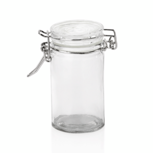 Was Germany Bügelverschlussglas Set, 75 ml, Ø 4,5 cm, Set á 6 Stück, Glas, Edelstahl