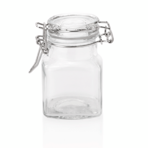 Was Germany Bügelverschlussglas Set, 0,1 ltr., Ø 4 cm, Set á 6 Stück, Glas, Edelstahl