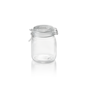 Was Germany Vorratsglas, 1 ltr., Ø 9 cm, Höhe 15 cm, Glas, Edelstahl, Silikon
