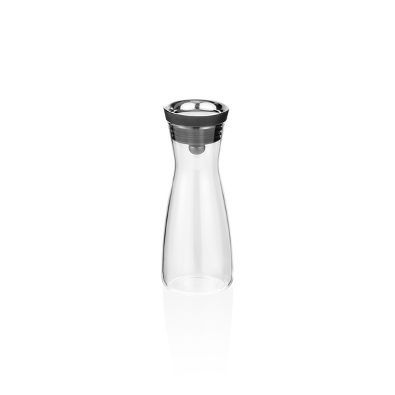 Was Germany Karaffe, 0,8 ltr., Ø 6,5 cm, Borosilikatglas, Edelstahl, Silikon