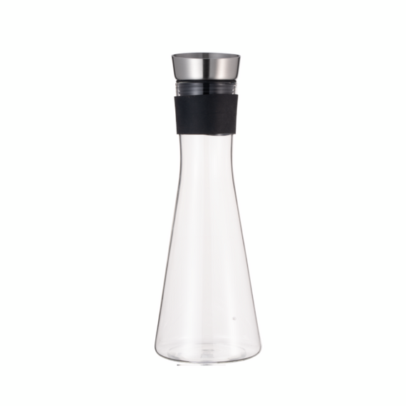 Was Germany Karaffe, 1,0 ltr., Ø 7 cm, Borosilikatglas, Edelstahl, Silikon