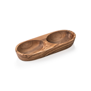 Pure Schale Double OLIVE, 25 x 11 x 3,5 xm, Olivenholz