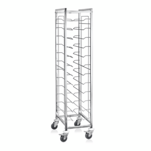 Was Germany Tablettwagen GN 1/1 für 12 Tabletts, 60 x 39 x 180 cm, Chromnickelstahl