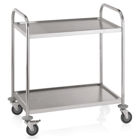 Was Germany Servierwagen CARGO mit 2 Borden, 85 x 53 x 95 cm, Edelstahl