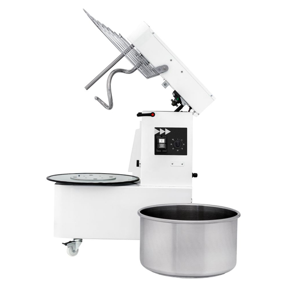 Hendi Spiralmischer mit steigendem Kopf und herausnehmbarer Schüssel, 56 kg/h, 22L, 400V/750W, 400x672x(H)730mm