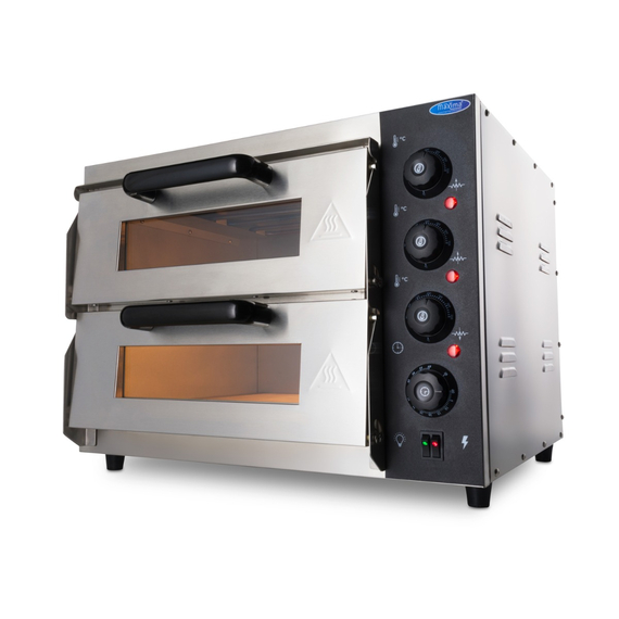Maxima Gastro Pizzaofen - Passt 2 x Ø 40 cm Pizzas - Doppeldeck