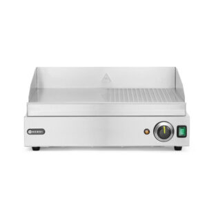 Hendi Grillplatte, Profi Line, 1/2 glatt, 1/2 gerillt, 230V/2400W, 527x404x(H)233mm