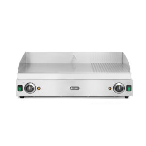 Hendi Grillplatte, Profi Line, 2/3 glatt, 1/3 gerillt, 230V/3500W, 697x474x(H)241mm