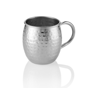 Was Germany Moscow Mule Set, 0,45 ltr., Ø 8,5 cm, Höhe 10 cm, gehämmert, Set á 2 Stück, Chromnickelstahl