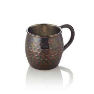 Was Germany Moscow Mule Set, 0,45 ltr., Ø 8,5 cm, Höhe 10 cm, antique, gehämmert, Set á 2 Stück, Chromnickelstahl, PVD Beschichtung