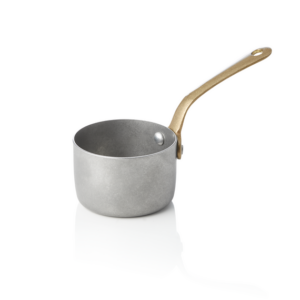 Steel & Style Serviertopf, mit Messinggriff, 140 ml, Ø 7 cm, vintage, Messing, PVD, Chromnickelstahl