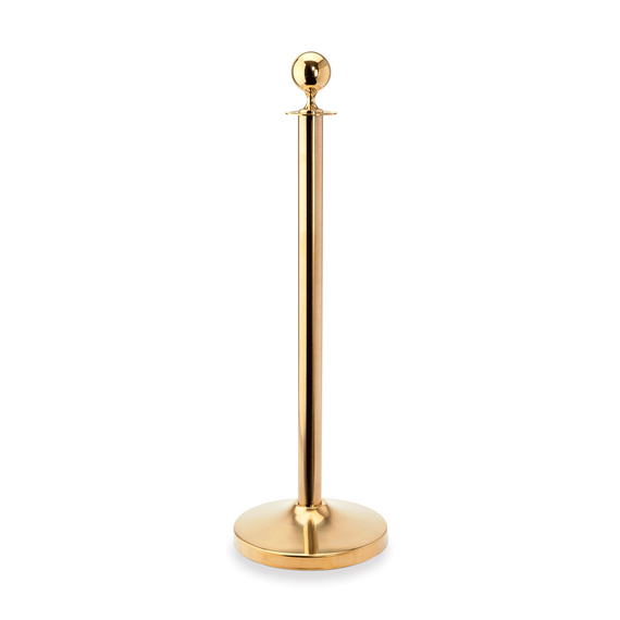 Was Germany Abgrenzungspfosten Kugel Set CLASSIC, goldfarben, Set á 2 Stück, Edelstahl