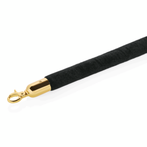 Was Germany Verbindungstau CLASSIC, Ø 3,2 cm, 1,5 m, schwarz, Velours, goldfarben, Edelstahl