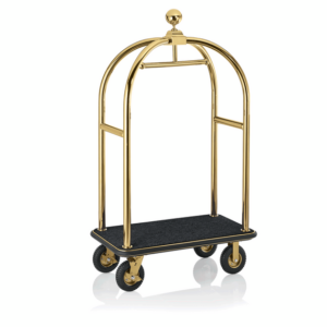 Was Germany Gepäckwagen DRIFT, 112 x 60 x 190 cm, titanium gold, schwarzer Teppich, Chromnickelstahl 18/8