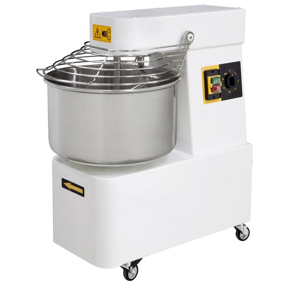 Hendi Spiralteigknetmaschine mit fixer Schüssel und 2 Geschwindigkeitsstufen - 48 L, 128 kg/h, 48L, 400V/2200W, 480x795x(H)855mm