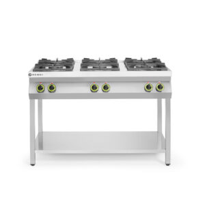 Hendi Gasherd - 6 Kochfelder, offener Unterbau, Kitchen Line, 28,5kW, 1200x700x(H)900mm
