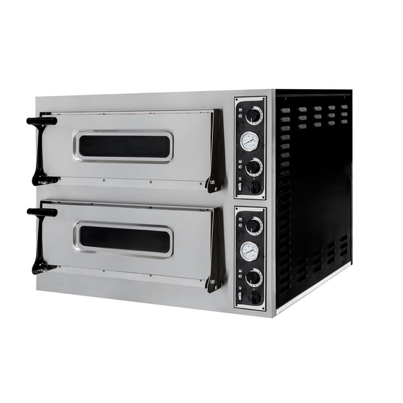 Hendi Pizzaofen Basic 44, 2 Kammern, 400V/9400W, 975x930x(H)742mm