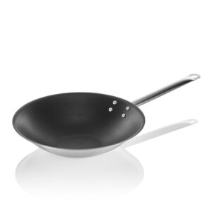 Was Germany Wok mit Antihaftbeschichtung und abgeflachtem Boden, Ø 38 cm, Chromnickelstahl 18/10