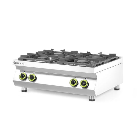 Hendi Gasherd Kitchen Line - 4 Kochfelder, Table-Top, Kitchen Line, 19kW, 800x700x(H)310mm