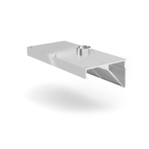 Hendi Wandmontierte Dunstabzugshaube, abgewinkelt, Profi Line, mit LED-Beleuchtung, 1000x700x(H)450mm