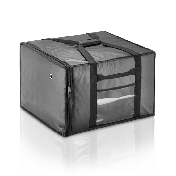Was Germany Isoliertasche, für 6 Pizzen, 51 x 48 x 34 cm, schwarz, Kunststoff, Aluminium