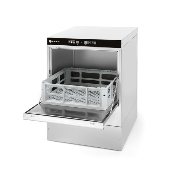 Hendi Geschirrspüler 40x40 - elektromechanische Steuerung, mit Spülmittelpumpe, 230V/2800W, 470x510x(H)710mm