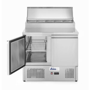 Arktic Kühltisch, zweitürig mit Aufsatz-Kühlvitrine 300 L, 230V/310W, 900x702x(H)1265mm