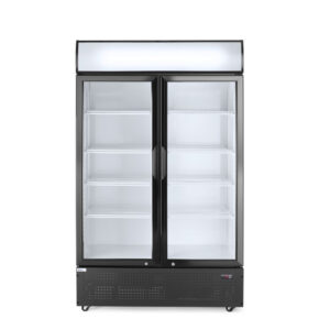 Arktic Rückwandkühlschrank mit hinterleuchteter Blende, zweitürig, 512L, Schwarz, 220-240V/510W, 1120x585x(H)1900mm