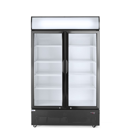 Arktic Rückwandkühlschrank mit hinterleuchteter Blende, zweitürig, 512L, Schwarz, 220-240V/510W, 1120x585x(H)1900mm