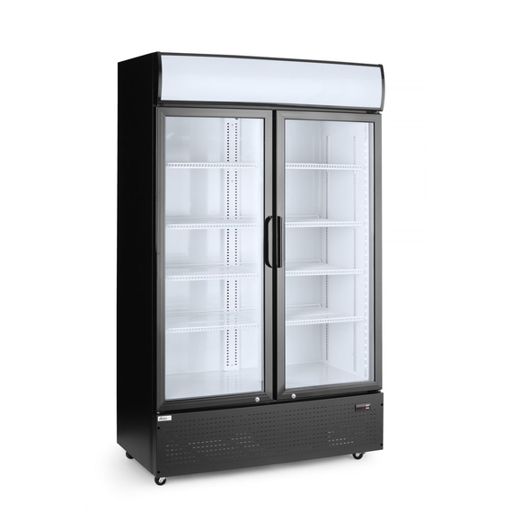 Arktic Rückwandkühlschrank mit hinterleuchteter Blende, zweitürig, 512L, Schwarz, 220-240V/510W, 1120x585x(H)1900mm