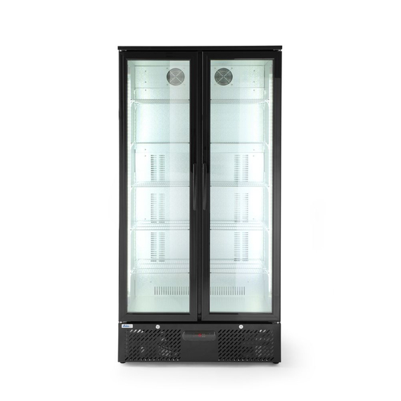 Arktic Kühlschrank mit doppelter Tür auf der Rückseite, 384L, Schwarz, 220-240V/365W, 900x530x(H)1820mm