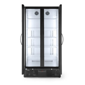 Arktic Kühlschrank mit doppelter Tür auf der Rückseite, 384L, Schwarz, 220-240V/365W, 900x530x(H)1820mm
