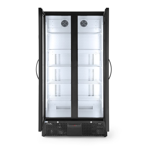 Arktic Kühlschrank mit doppelter Tür auf der Rückseite, 384L, Schwarz, 220-240V/365W, 900x530x(H)1820mm