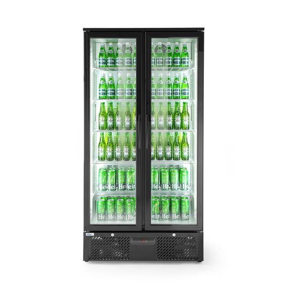 Arktic Kühlschrank mit doppelter Tür auf der Rückseite, 384L, Schwarz, 220-240V/365W, 900x530x(H)1820mm
